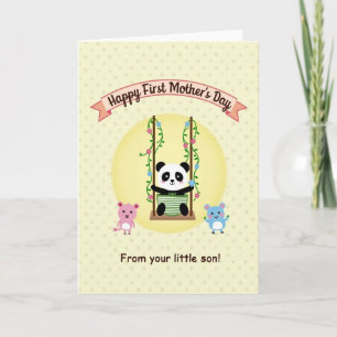 Cute Bear Mothers Day Swing Card