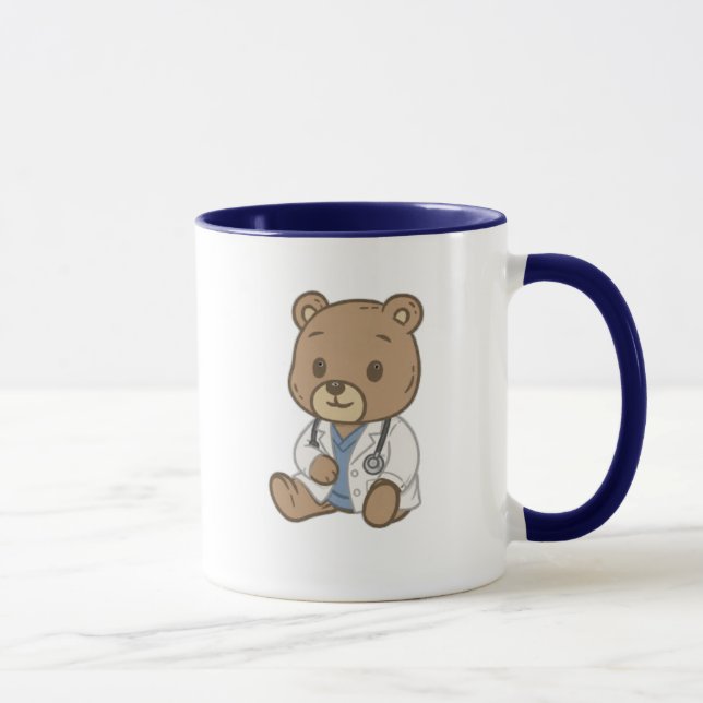Cute bear mug for your future doctor  (Right)