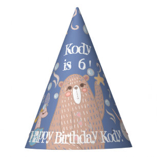 Cute Bear, Narwhal, Unicorn, Dragon Friends Party Hat