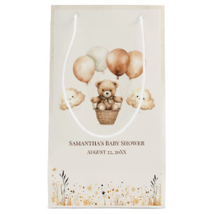 Cute Bear Neutral Baby Shower Small Gift Bag