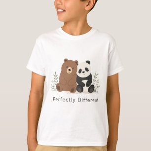 Cute Bear & Panda Neurodiversity Inclusion T-Shir T-Shirt