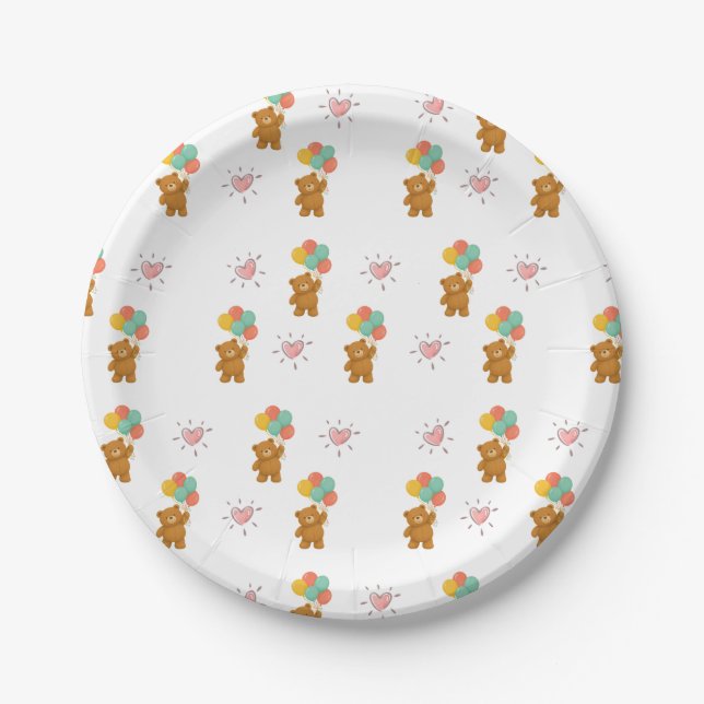 Cute Bear Paper Plates (Front)