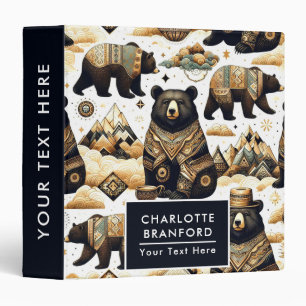 Cute Bear Pattern Binder