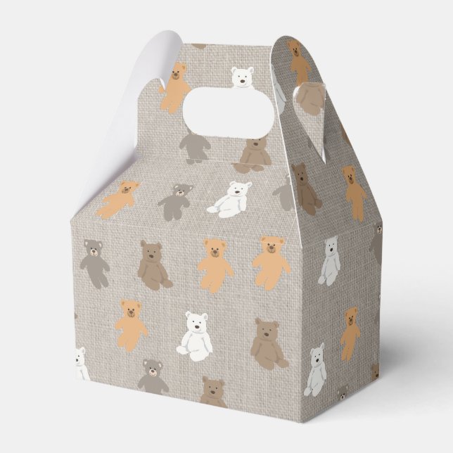 Cute Bear Pattern  Favor Box (Front Side)