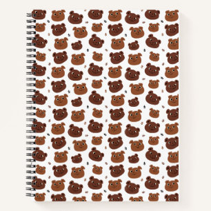 Cute Bear Pattern Notebook