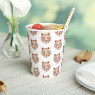 Cute Bear Pattern  Paper Cups