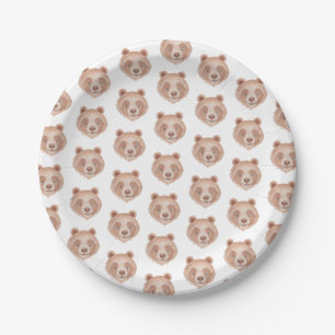 Cute Bear Pattern Paper Plate