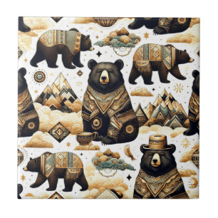 Cute Bear Pattern Tile
