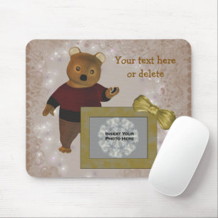 Cute Bear Personalized Photo Mouse Pad