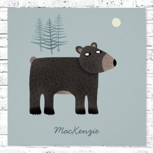 Cute Bear Personalized Poster