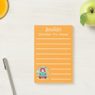 Cute Bear Personalized Reading list Post-it Notes