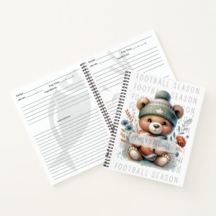 Cute Bear Personalized Recipe Notebook