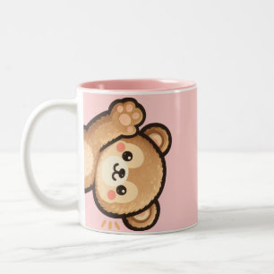 Cute Bear Pink Mug Kawaii Aesthetic Coffee Cup