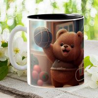 Cute Bear playing Basketball Art Personalized