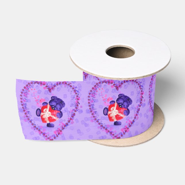 Cute Bear Ribbon Satin Ribbon (Spool)