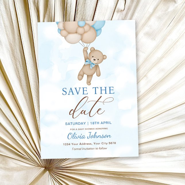 Cute Bear Save the Date Invitation (Creator Uploaded)