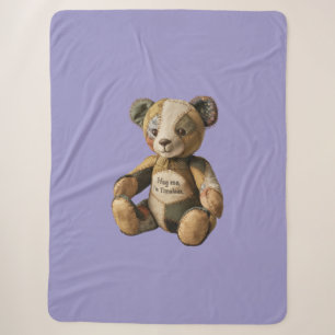 cute bear sherpa blanket