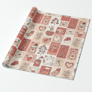 Cute Bear - Soft Pastel Woodland (6) Wrapping Paper