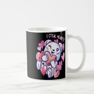 Cute Bear Steal Hearts Valentines Day Or Toddler  Coffee Mug