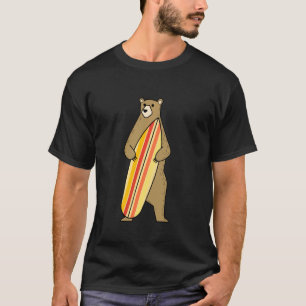 Cute Bear Surf Board Funny Surfing For Men Women S T-Shirt