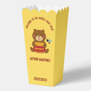 Cute Bear Theme Boy Baby Shower Favor Box