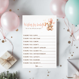 Cute Bear With Balloons   Baby Pink  Flyer
