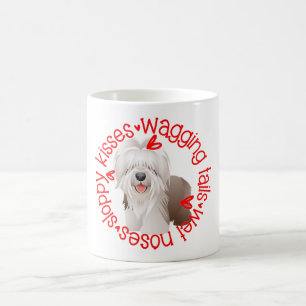 Cute Bearded Collie, Sloppy Kisses Coffee Mug