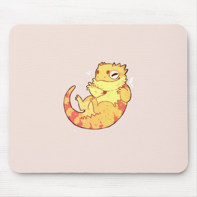 Cute Bearded Dragon Mouse Pad (Front)