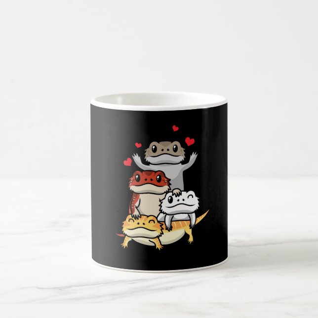 Cute Bearded Dragon Pogona Coffee Mug (Center)