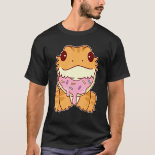 Cute Bearded Dragon With Doughnut T-Shirt
