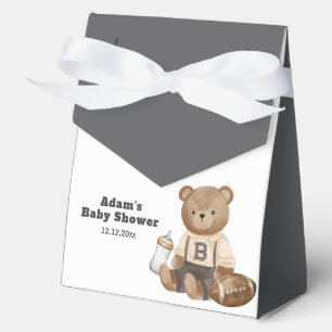 Cute Bearly Wait Football Sport Boy Baby Shower  Favor Box