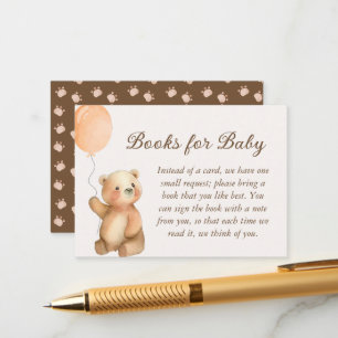 Cute Bearly Wait Teddy Bear Books for Baby Enclosure Card