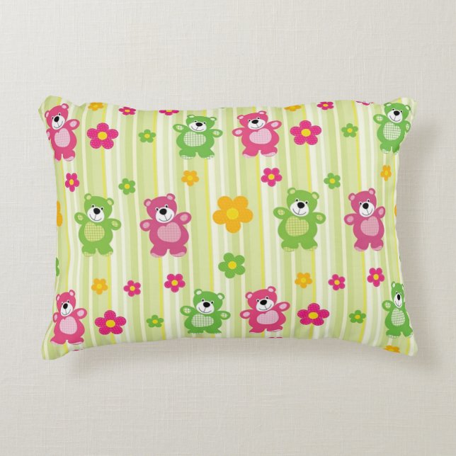 Cute Bears Accent Pillow (Front)