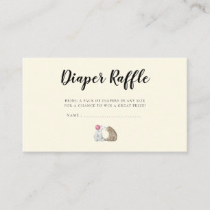 Cute bears Baby shower Diaper raffle ticket Enclosure Card