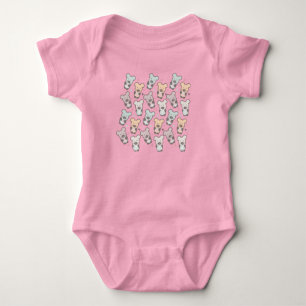 Cute Bears Sweets Snacks Confetti Baby Bodysuit