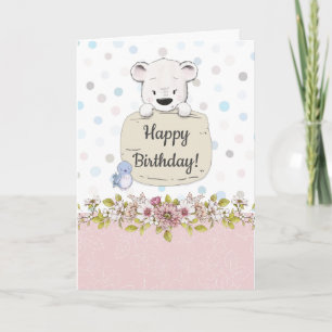 Cute BEARY Happy Birthday Card