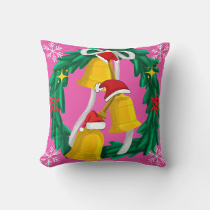 cute beautiful bell throw pillow