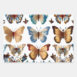 Cute Beautiful Butterflies  Wrapping Paper Sheet