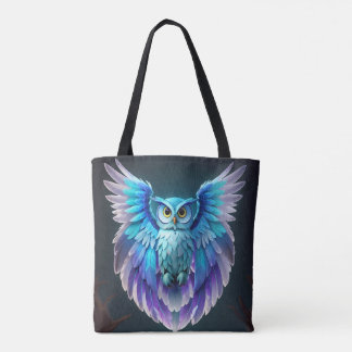 Cute Beautiful Colorful Owl Tote Bag