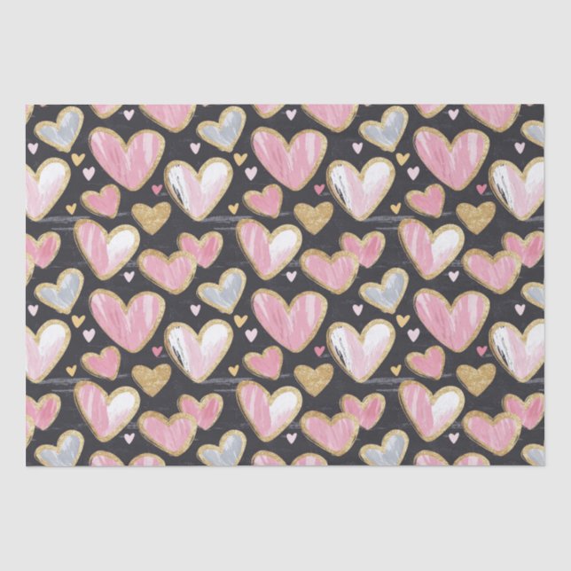 cute beautiful pattern for valentine's day  tissue paper (Front)