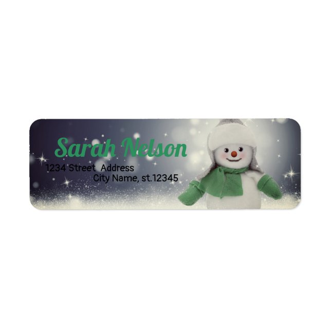 Cute, Beautiful Snowman  Label (Front)