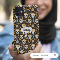 Cute Beautiful Sugar Skull Flowers Halloween