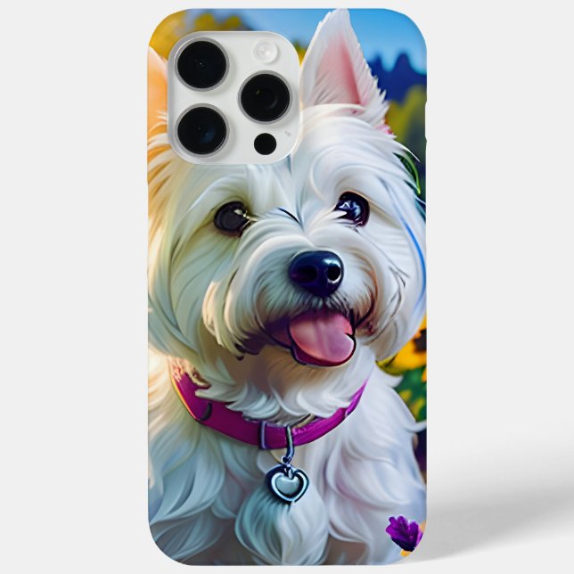 Cute Beautiful Westie Terrier Puppy Dog One Case-Mate iPhone Case (Back)