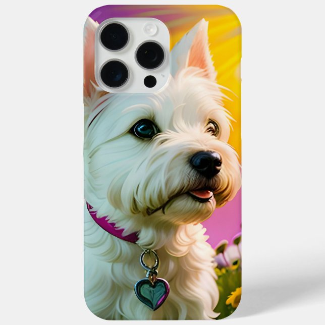 Cute Beautiful Westie Terrier Puppy Dog Three Case-Mate iPhone Case (Back)