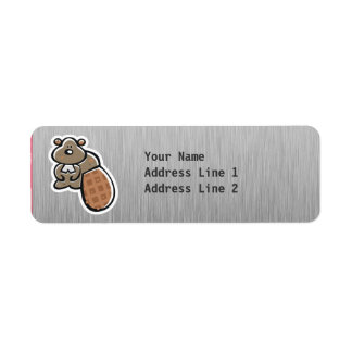 Cute Beaver; Metal-look