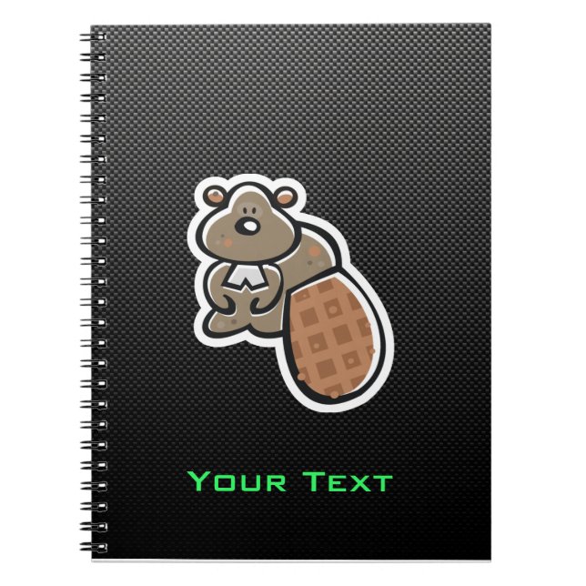 Cute Beaver; Sleek Notebook (Front)