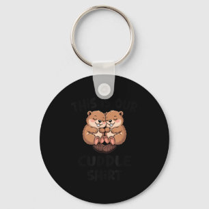 Cute Beaver This Is Our Cuddle Keychain