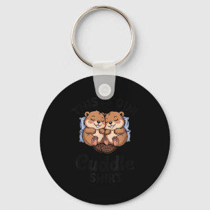 Cute Beavers Holding Hands This Is Our Cuddle Keychain