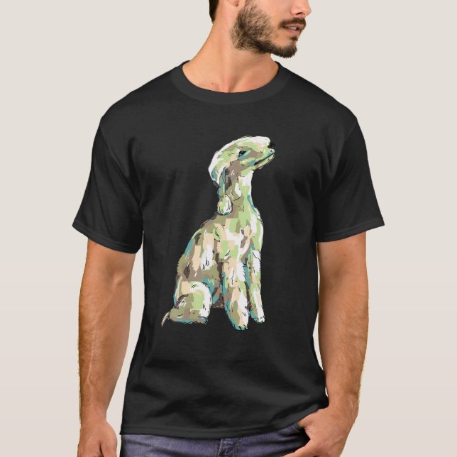 Cute Bedlington Unique Hand Drawn Art Gift Lover D T-Shirt (Front)