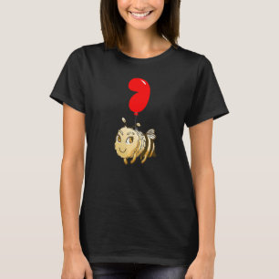 Cute Bee 7th Birthday Kids Balloon Party T-Shirt